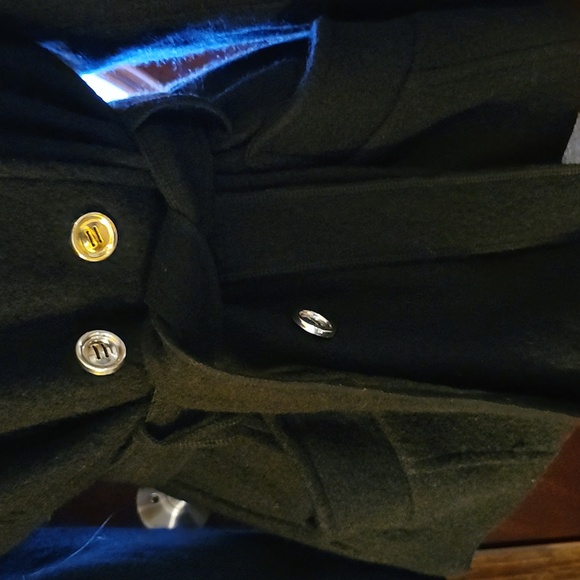 SANDRO Black Wool Pea Coat Double Breast Jacket XL NWT - Picture 6 of 15